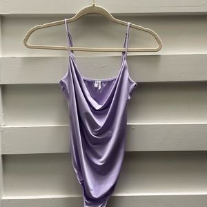 Lavender Cowl Neck Bodysuit